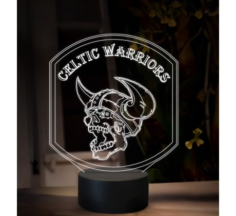 Beling 3D lampa, Logo Celtic Warrior, 16 farebná, ZZ95