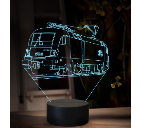 Beling 3D lampa, Elektrický rušeň Siemens ES-64-U2-(1), 16 barevná, SXQ51
