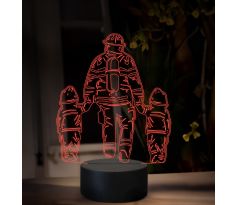 Beling 3D lampa, Hasič s deťmi, 16 farebná, HA01