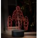 Beling 3D lampa, Hasič s deťmi, 16 farebná, HA01