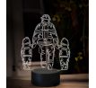Beling 3D lampa, Hasič s deťmi, 16 farebná, HA01