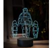Beling 3D lampa, Hasič s deťmi, 16 farebná, HA01