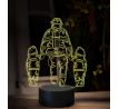 Beling 3D lampa, Hasič s deťmi, 16 farebná, HA01