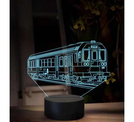 Beling 3D lampa, Motorový rušeň 843018-3, 16 farebná, SXR54