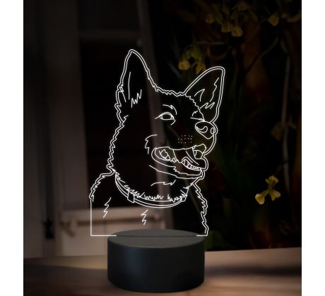 Beling 3D lampa, Novorbotský špic, 16 farebná, OR38