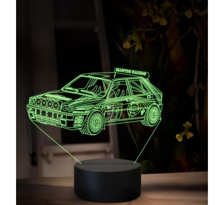 Beling 3D lampa, Lancia delta hf integrale rally, 16 farebná, Y4
