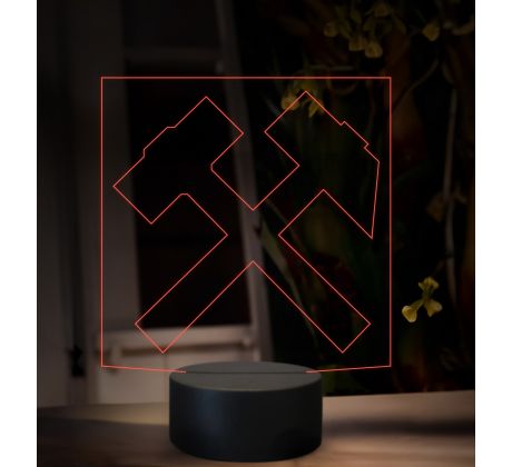 Beling 3D lampa, Banícke logo, 16 farebná, JVR4