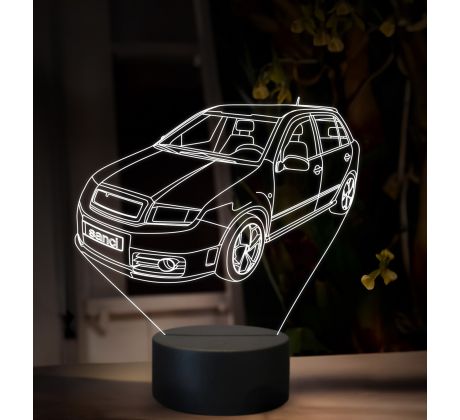 Beling 3D lampa, Škoda Fabia, 16 farebná, SA02