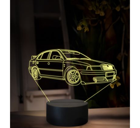 Beling 3D lampa, Škoda Octavia, 16 farebná, SA04