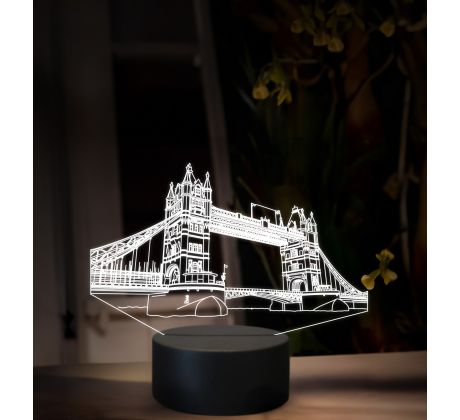 Beling 3D lampa,Tower Bridge London, 16 farebná SMSL5T8