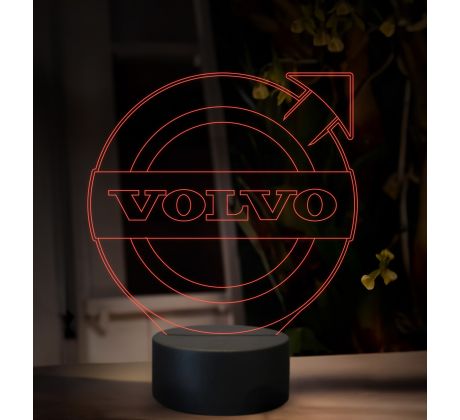 Beling 3D lampa, Znak Volvo, 16 farebná, K49