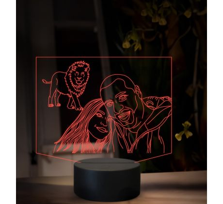 Beling, 3D lampa s fotkou, 16 farebná, VF02