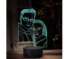 Beling, 3D lampa s fotkou, 16 farebná, VF06