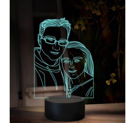 Beling, 3D lampa s fotkou, 16 farebná, VF06