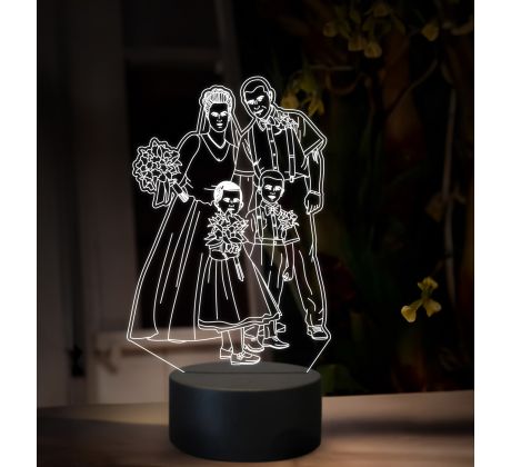 Beling, 3D lampa s fotkou, 16 farebná, VF15