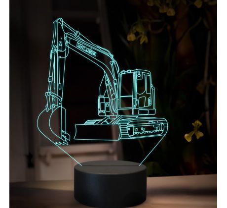 Beling 3D lampa, Komatsu PC 138, 16 farebná, BA13