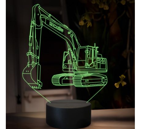 Beling 3D lampa, Komatsu PC 210, 16 farebná, BA14