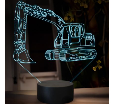 Beling 3D lampa, Volvo EC 140, 16 farebná, BA17