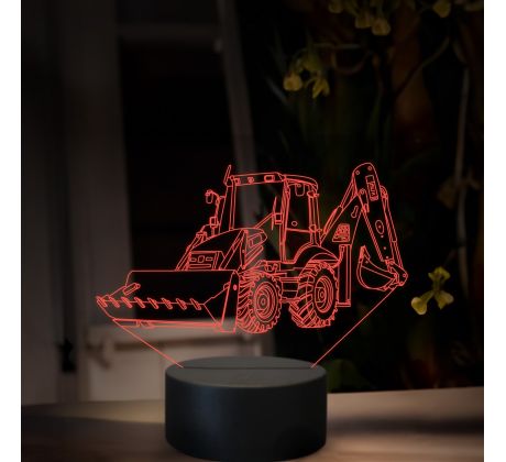Beling 3D lampa, JCB 3CX, 16 farebná, BA11