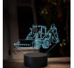 Beling 3D lampa, JCB 3CX, 16 farebná, BA11