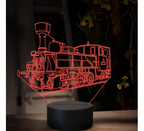 Beling 3D lampa, Parný rušeň 300.6 ''Kafemlejnek', 16 farebná, SXR60