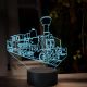 Beling 3D lampa, Parný rušeň 324.3 ''Tri-áčko'', 16 farebná, SXR62