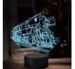 Beling 3D lampa, Parný rušeň 477.0-''Papagáj'', 16 farebná, SXR71
