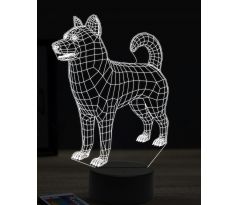 Beling 3D lampa, Alaskan Malmute, 16 farebná, PS02