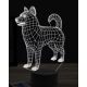 Beling 3D lampa, Alaskan Malmute, 16 farebná, PS02