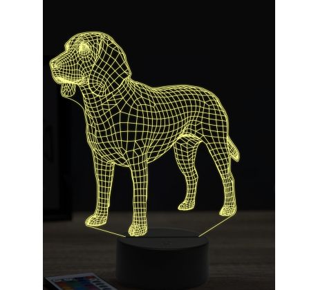 Beling 3D lampa, Beagle dog, 16 farebná, PS04
