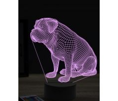 Beling 3D lampa, Bordeaux Mastiff, 16 farebná, PS05