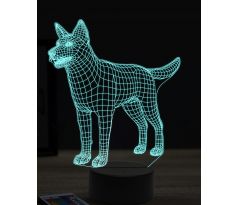 Beling 3D lampa, Border Collie, 16 farebná, PS06