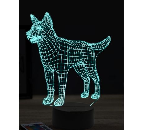 Beling 3D lampa, Border Collie, 16 farebná, PS06