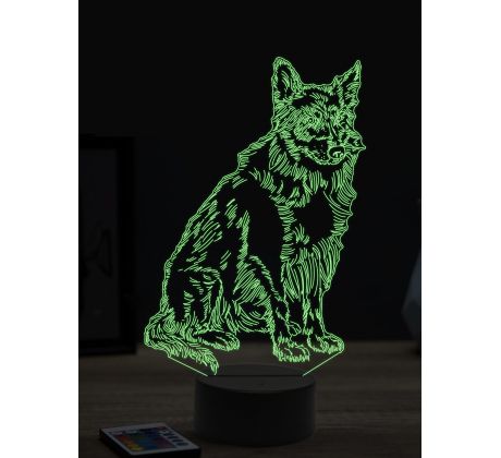 Beling 3D lampa, Border Collie dog, 16 farebná, PS07