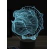 Beling 3D lampa, Bulldog head, 16 farebná, PS08