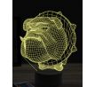 Beling 3D lampa, Bulldog head, 16 farebná, PS08