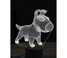 Beling 3D lampa, Cartoon dog, 16 farebná, PS09