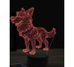 Beling 3D lampa, Cartoon Shepherd dog, 16 farebná, PS10