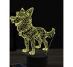 Beling 3D lampa, Cartoon Shepherd dog, 16 farebná, PS10