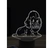 Beling 3D lampa, Dog heart love 1, 16 farebná, PS12