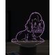 Beling 3D lampa, Dog heart love 1, 16 farebná, PS12