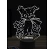 Beling 3D lampa, Dog love flowers, 16 farebná, PS13