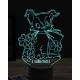 Beling 3D lampa, Dog love flowers, 16 farebná, PS13