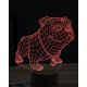Beling 3D lampa, Funny Bulldog, 16 farebná, PS15