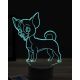 Beling 3D lampa, Funny pincher dog, 16 farebná, PS20