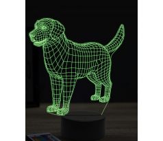Beling 3D lampa, Golden Retriever, 16 farebná, PS21