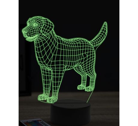 Beling 3D lampa, Golden Retriever, 16 farebná, PS21