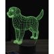 Beling 3D lampa, Golden Retriever, 16 farebná, PS21