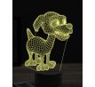 Beling 3D lampa, Happy cartoon dog, 16 farebná, PS23