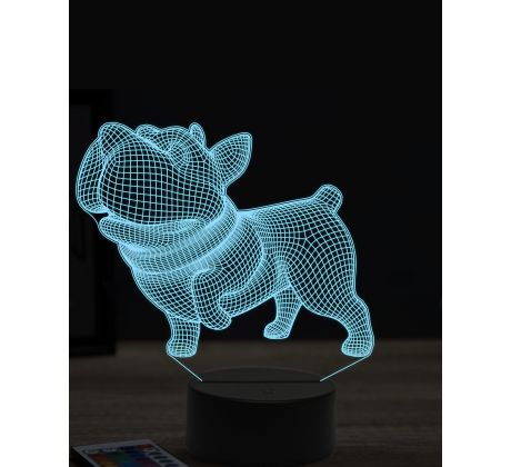 Beling 3D lampa, Happy playing dog, 16 farebná, PS24